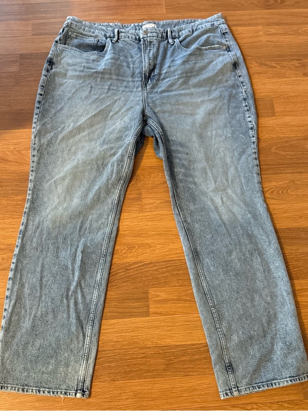 Good American Men's Straight Light Blue Jeans